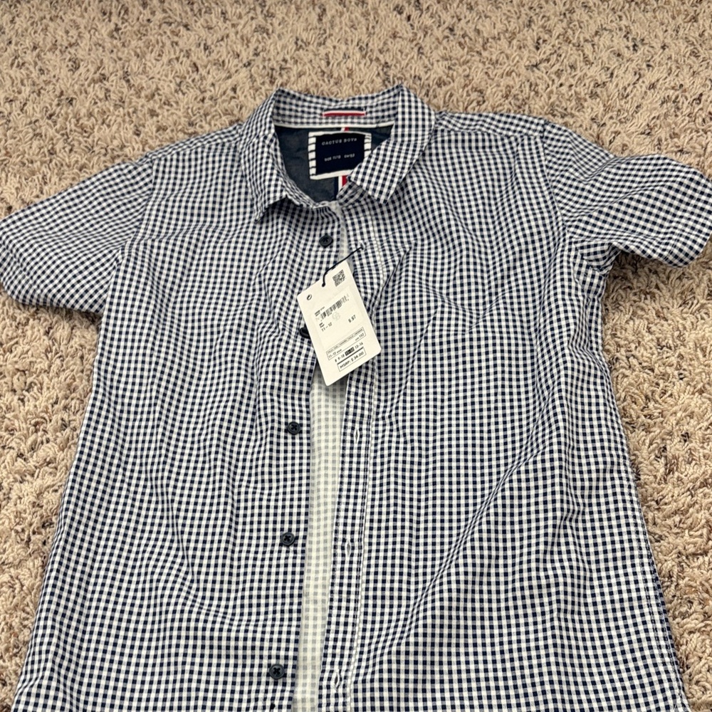 Tommy Hilfiger Black and White Checkered Shirt